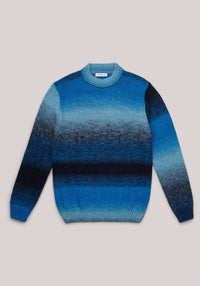 MAGLIA UOMO DEGRADE MISTO LANA BLU
