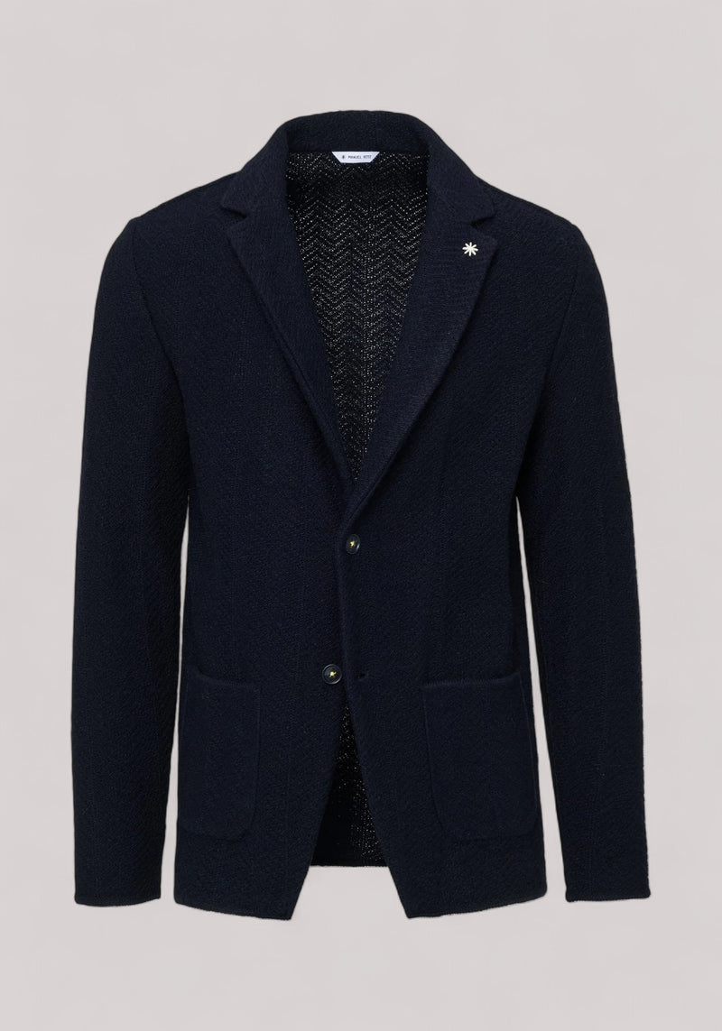 GIACCA UOMO RESCA MISTO LANA BLU