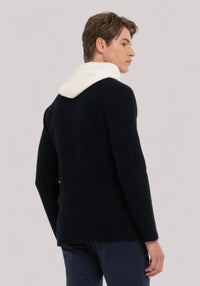 GIACCA UOMO RESCA MISTO LANA BLU