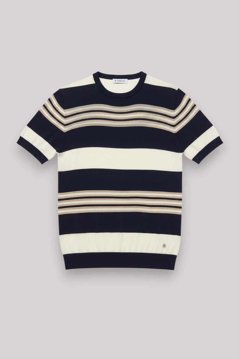 T-SHIRT UOMO IN JERSEY BLU - Linassi