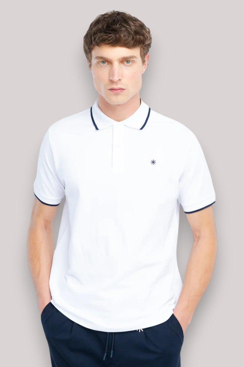 POLO UOMO PIQUET COTONE BIANCO - Linassi