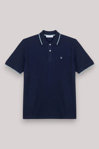POLO UOMO PIQUET COTONE NAVY BLUE - Linassi