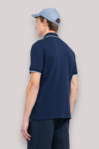 POLO UOMO PIQUET COTONE NAVY BLUE - Linassi