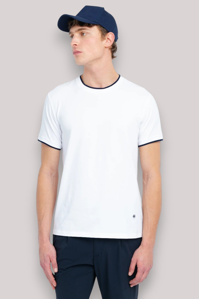 T-SHIRT UOMO JERSEY STRETCH BIANCO - Linassi