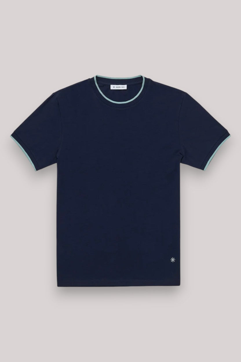T-SHIRT UOMO JERSEY STRETCH BLU - Linassi