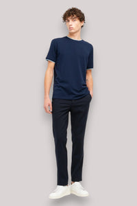 T-SHIRT UOMO JERSEY STRETCH BLU - Linassi