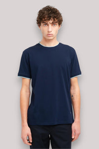 T-SHIRT UOMO JERSEY STRETCH BLU - Linassi