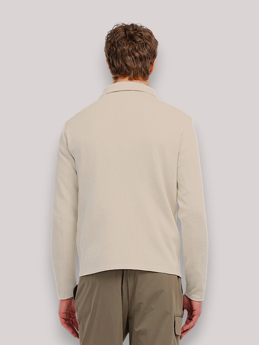 GIACCA MAGLIA UOMO MISTO COTONE SABBIA - Linassi