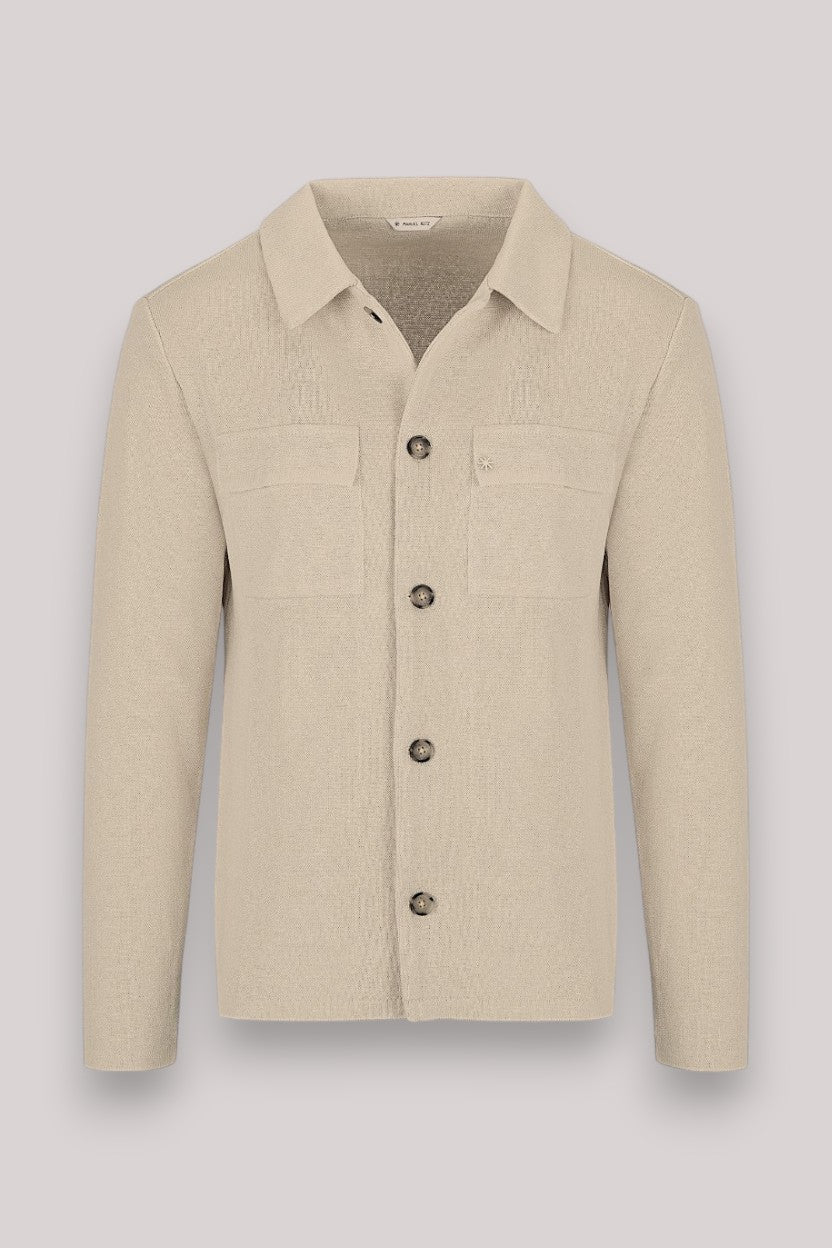 GIACCA MAGLIA UOMO MISTO COTONE SABBIA - Linassi