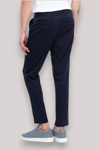 PANTALONE UOMOIN JERSEY NAVY BLUE - Linassi
