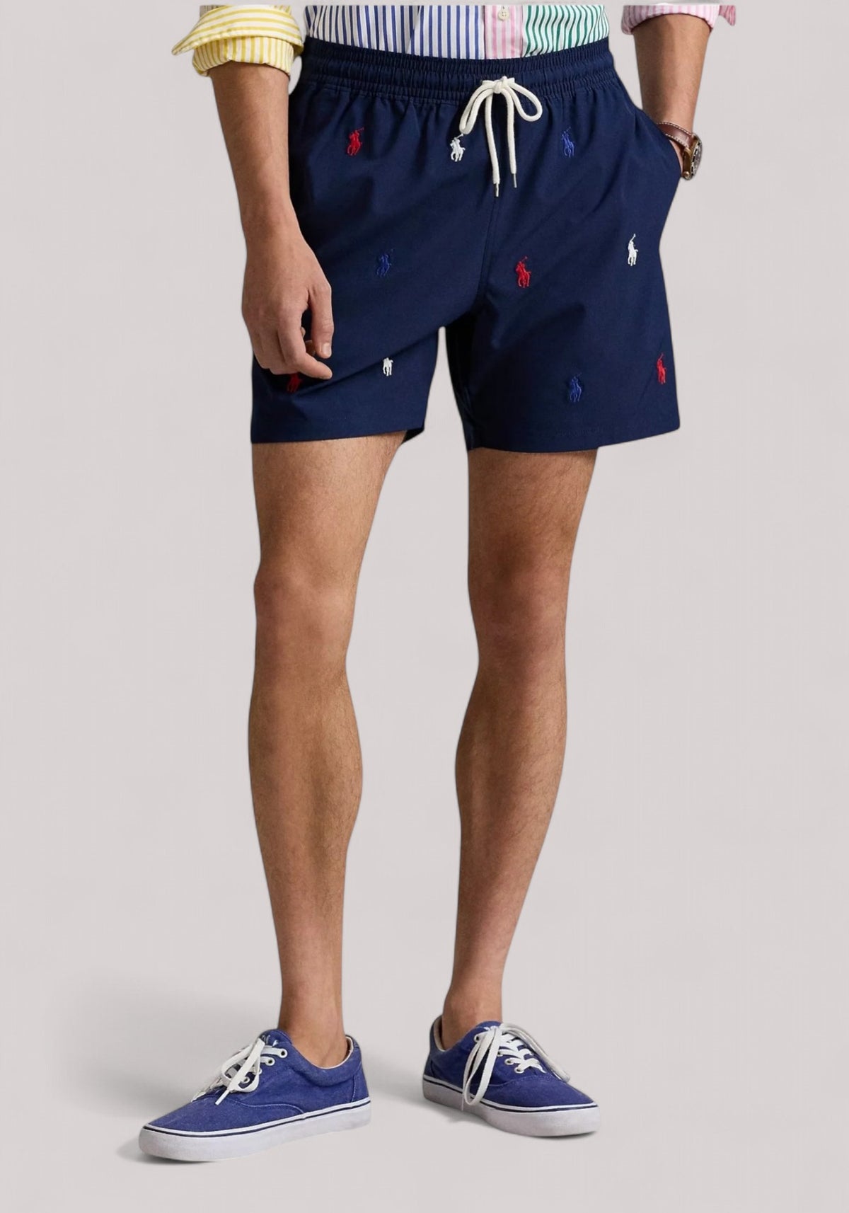 BEACHWEAR UOMO LOGO BLUE