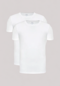 T-SHIRT UOMO BIANCO- CLASSIC-2 PACK - Linassi