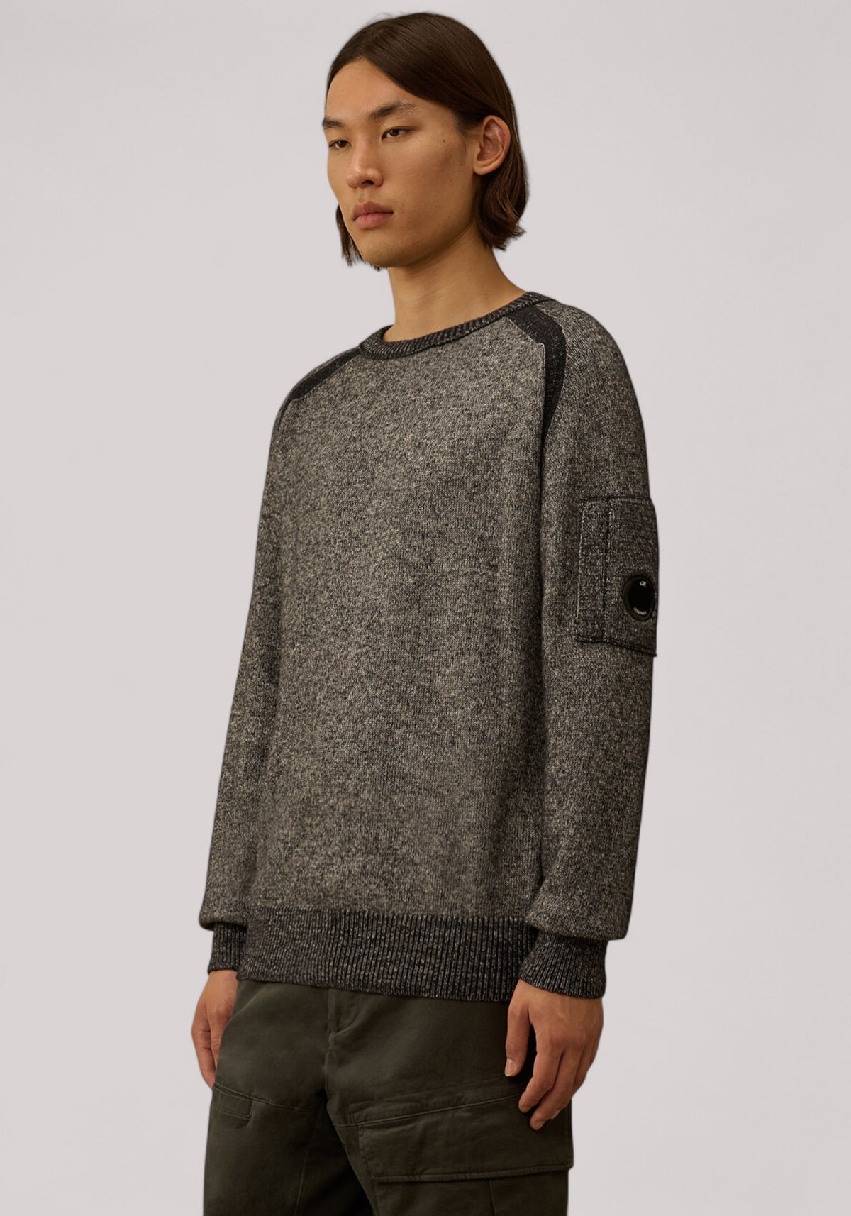 MAGLIA UOMO IN LANA E CINIGLIA ANTHRACITE
