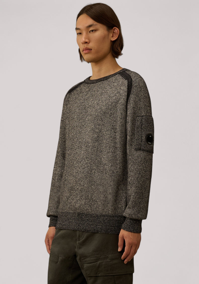 MAGLIA UOMO IN LANA E CINIGLIA ANTHRACITE