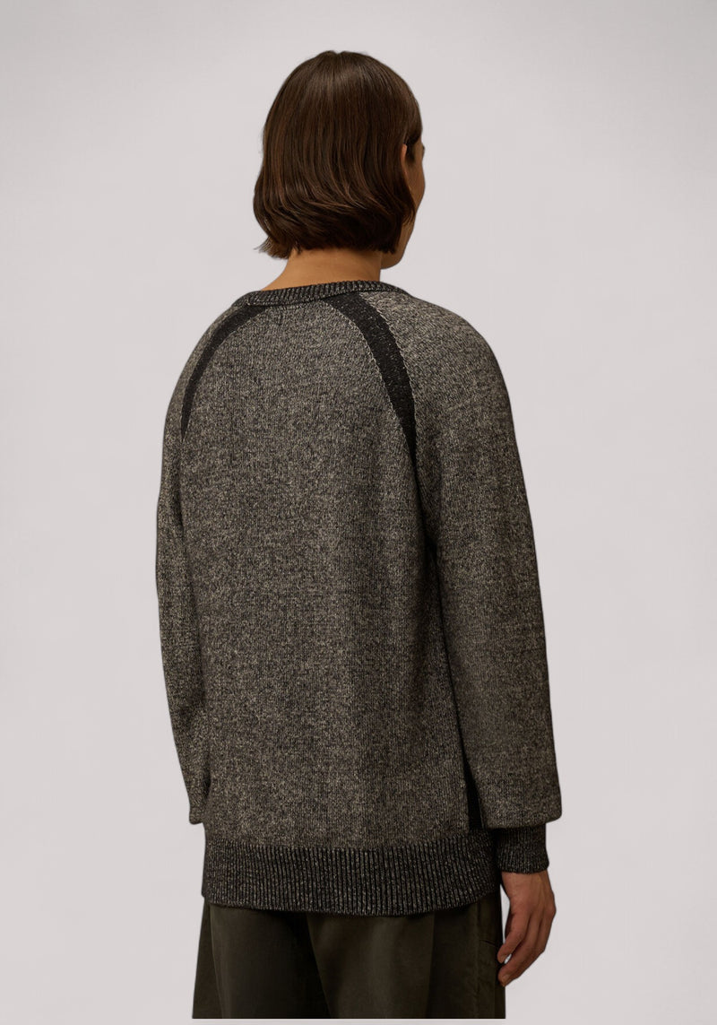 MAGLIA UOMO IN LANA E CINIGLIA ANTHRACITE