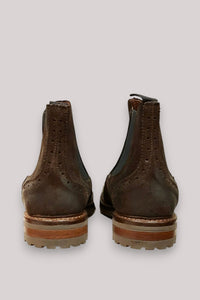 SCARPE UOMO BOOTS IN CAMOSCIO VINTAGE MARRONE 290 - Linassi