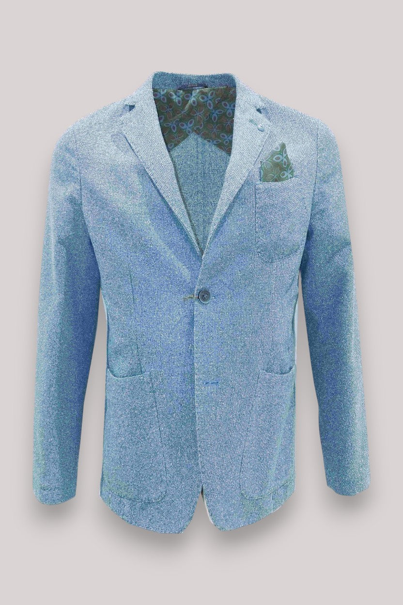 GIACCA UOMO  IN MISTO COTONE  AZZURRO - A182GEGE78|TF035O - Linassi