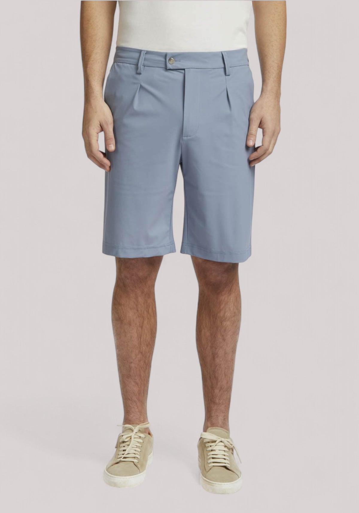 BERMUDA UOMO IN TESSUTO TECNICO BLU POLVERE - Linassi