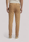 PANTALONE UOMO MISTO LINO SLIM FIT CON PINCES CAMMELLO