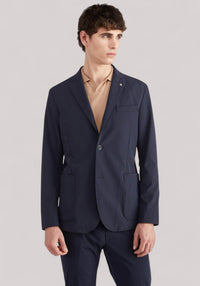 GIACCA UOMO BLU IN TESSUTO TECNICO NAVY