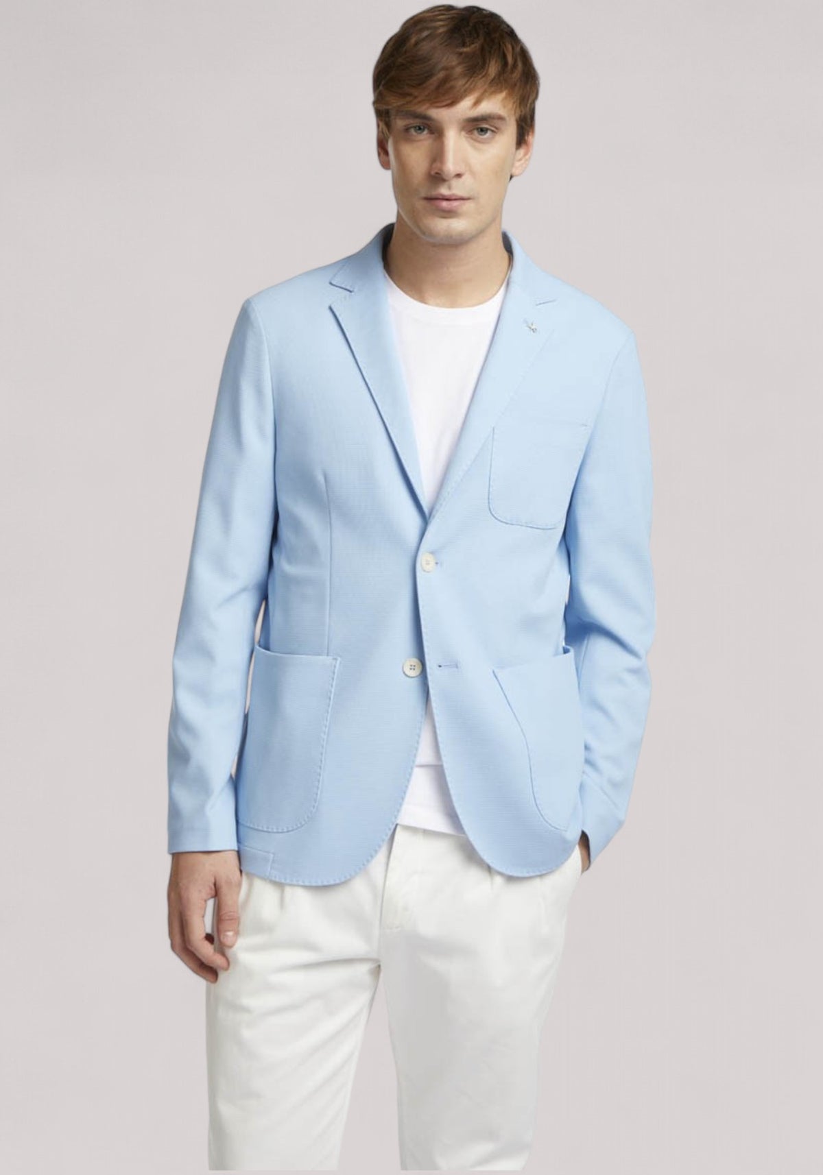 GIACCA UOMO JERSEY AZZURRO PASTELLO