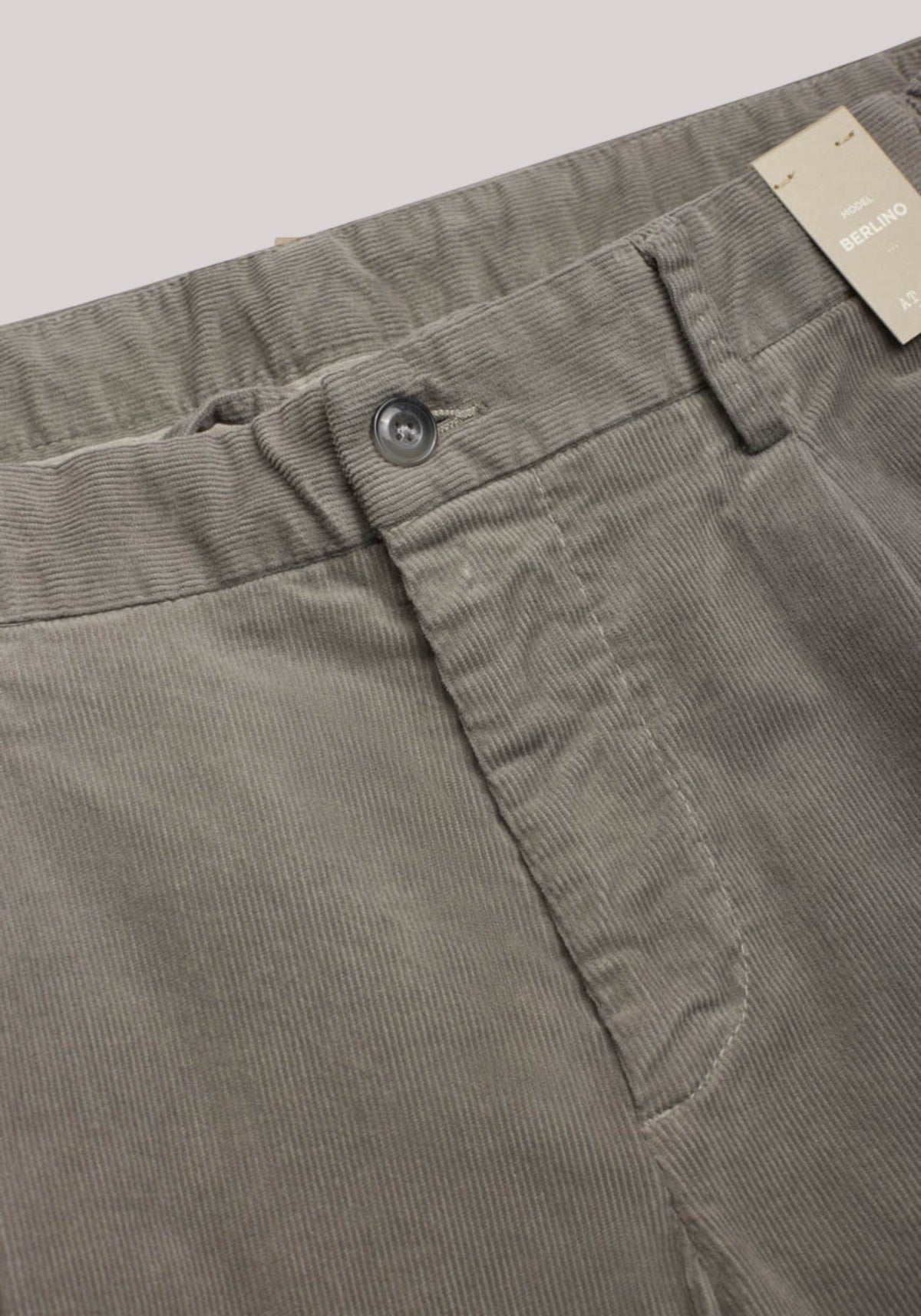 PANTALONE UOMO VELLUTO GRIGIO