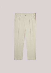 PANTALONE UOMO VELLUTO PANNA