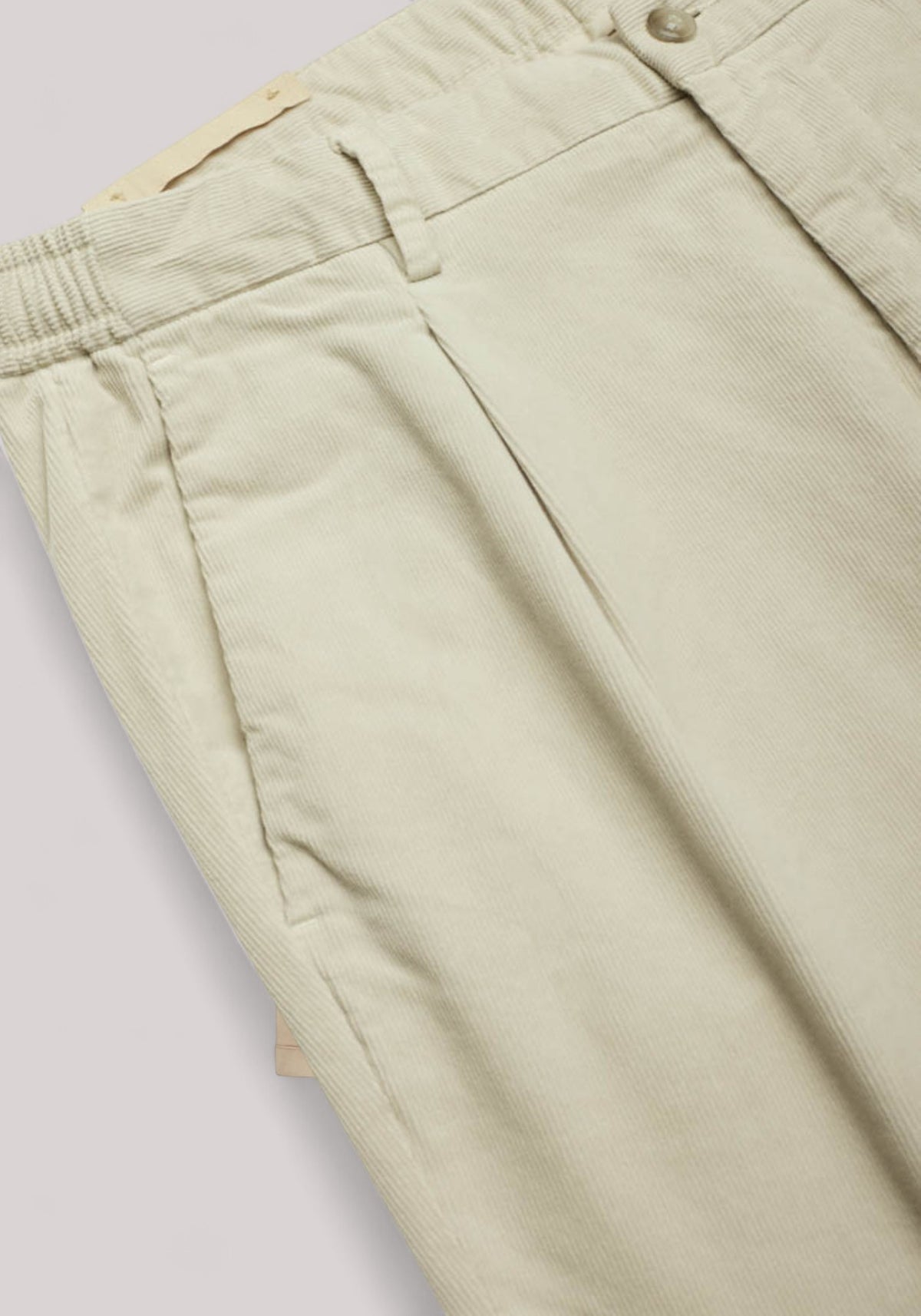 PANTALONE UOMO VELLUTO PANNA