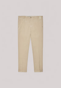 PANTALONE UOMO FUSTAGNO SLIMFIT AVORIO