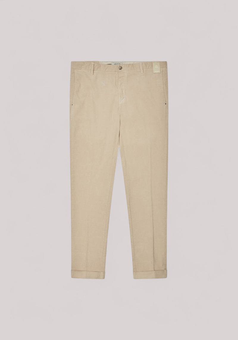 PANTALONE UOMO FUSTAGNO SLIMFIT AVORIO