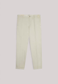 PANTALONE UOMO TRICOTINA SLIMFIT PANNA