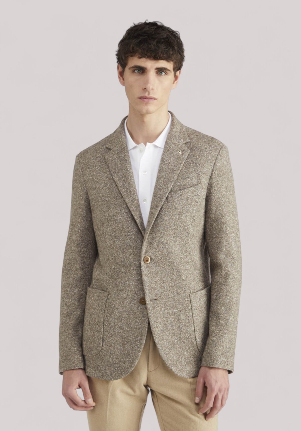 GIACCA UOMO TWEED TORTORA