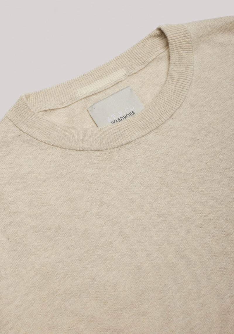 MAGLIA UOMO MISTO CASHMERE ECRU