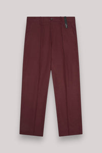 PANTALONE UOMO MISTO LINO BORGOGNA - Linassi