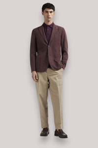 GIACCA UOMO MISTO LINO BORGOGNA - Linassi