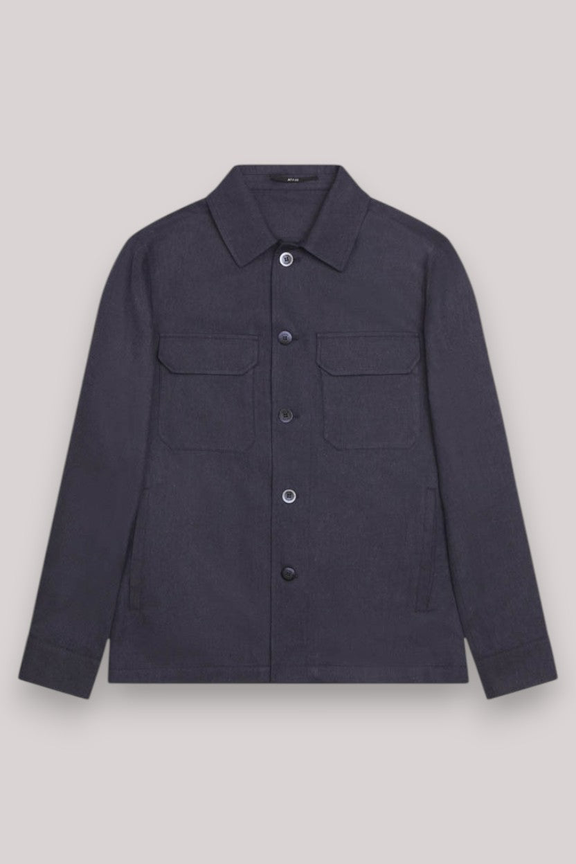 GIACCA UOMO OVERSHIRT BLU NAVY - Linassi