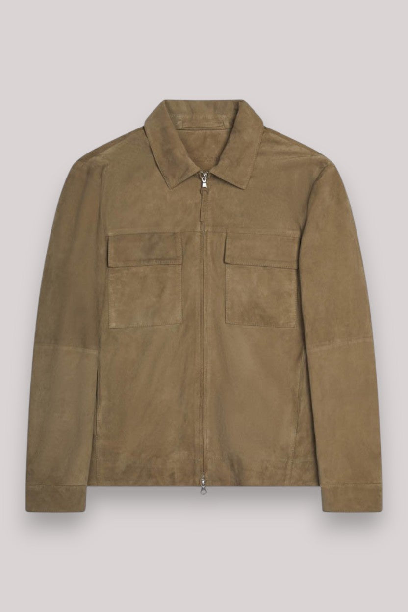 GIUBBINO UOMO CAMOSCIO TORTORA - Linassi