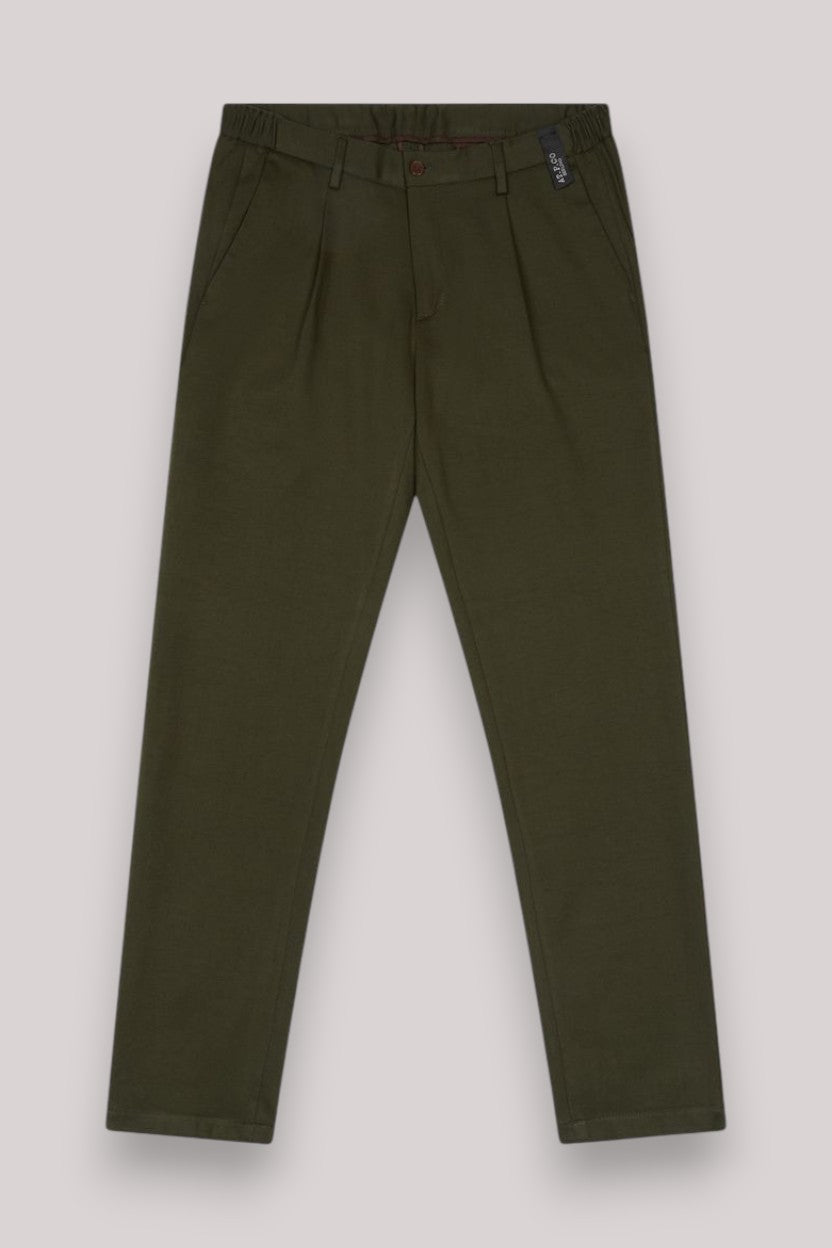 PANTALONE UOMO JERSEY VERDE OLIVA