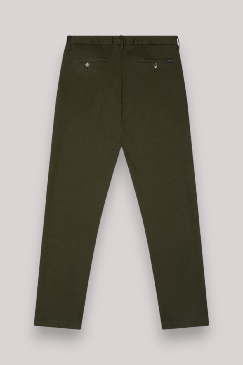 PANTALONE UOMO JERSEY VERDE OLIVA