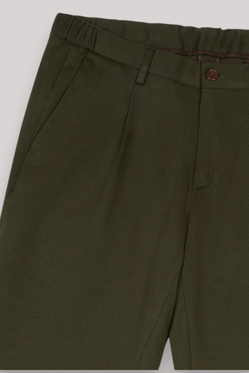 PANTALONE UOMO JERSEY VERDE OLIVA