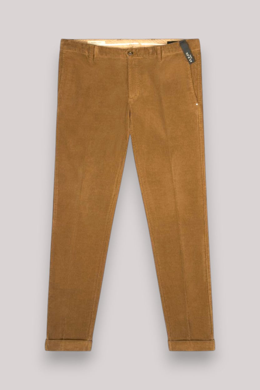 PANTALONE UOMO VELLUTO MILLERIGHE CAMMELLO
