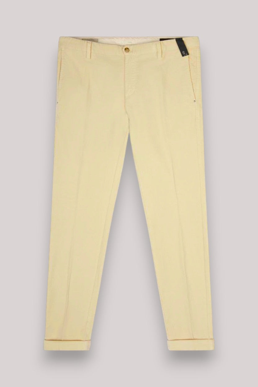 PANTALONE UOMO VELLUTO MILLERIGHE ECRU