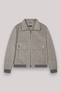 GIUBBINO UOMO IN LANA GRIGIO CHIARO - Linassi