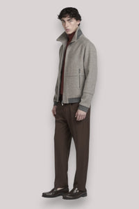 GIUBBINO UOMO IN LANA GRIGIO CHIARO - Linassi