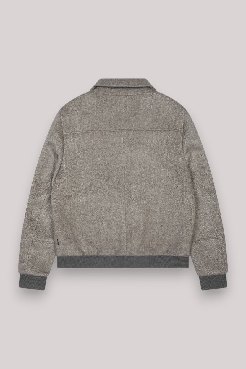 GIUBBINO UOMO IN LANA GRIGIO CHIARO - Linassi
