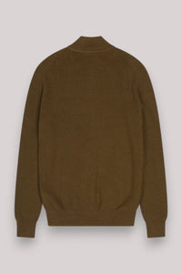 MAGLIA UOMO FULL ZIP CACAO - Linassi
