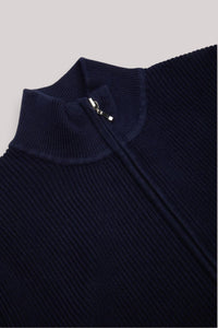 MAGLIA UOMO FULL ZIP BLU NAVY - Linassi