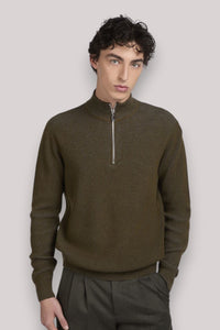 MAGLIA UOMO MERINOS VERDE SCURO