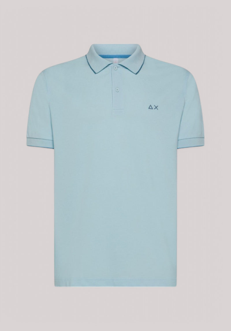 POLO UOMO STRETCH AZZURRO