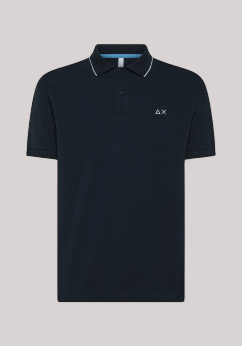 POLO UOMO STRETCH NAVY BLUE